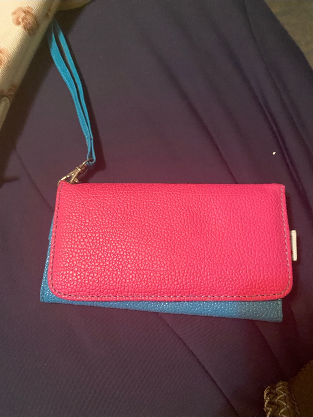 Wristlet Wallet - Pink and Blue